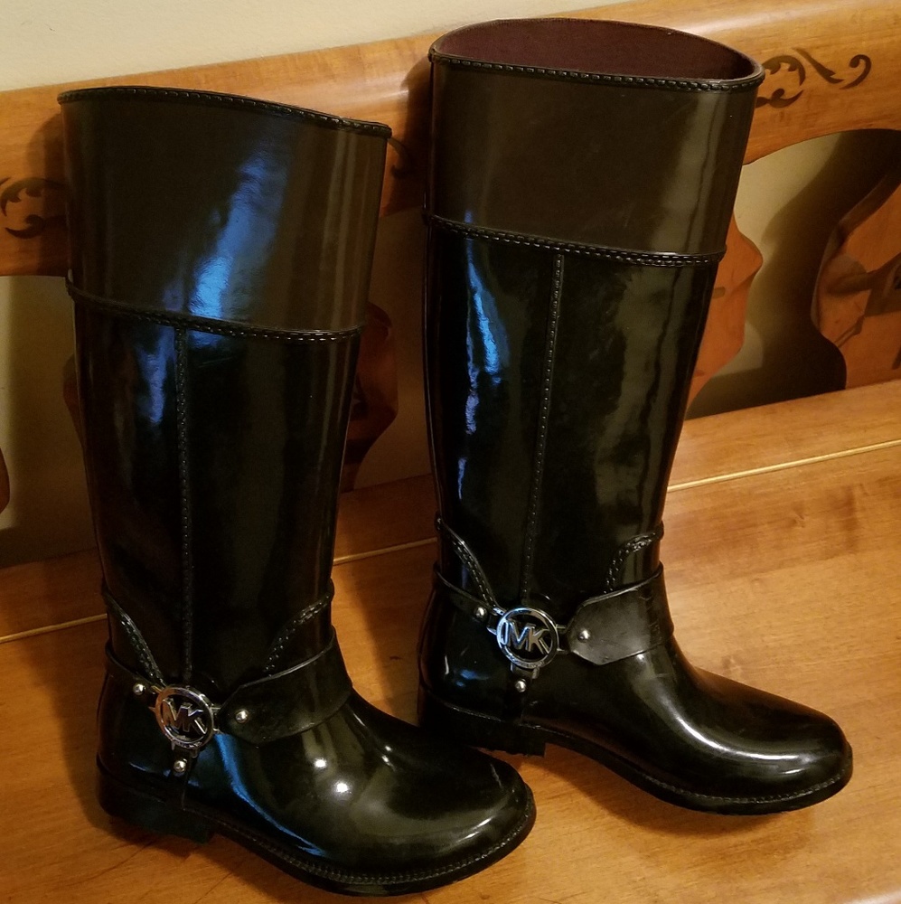 Michael Kors Fulton Harness Two Tone Rain Boots